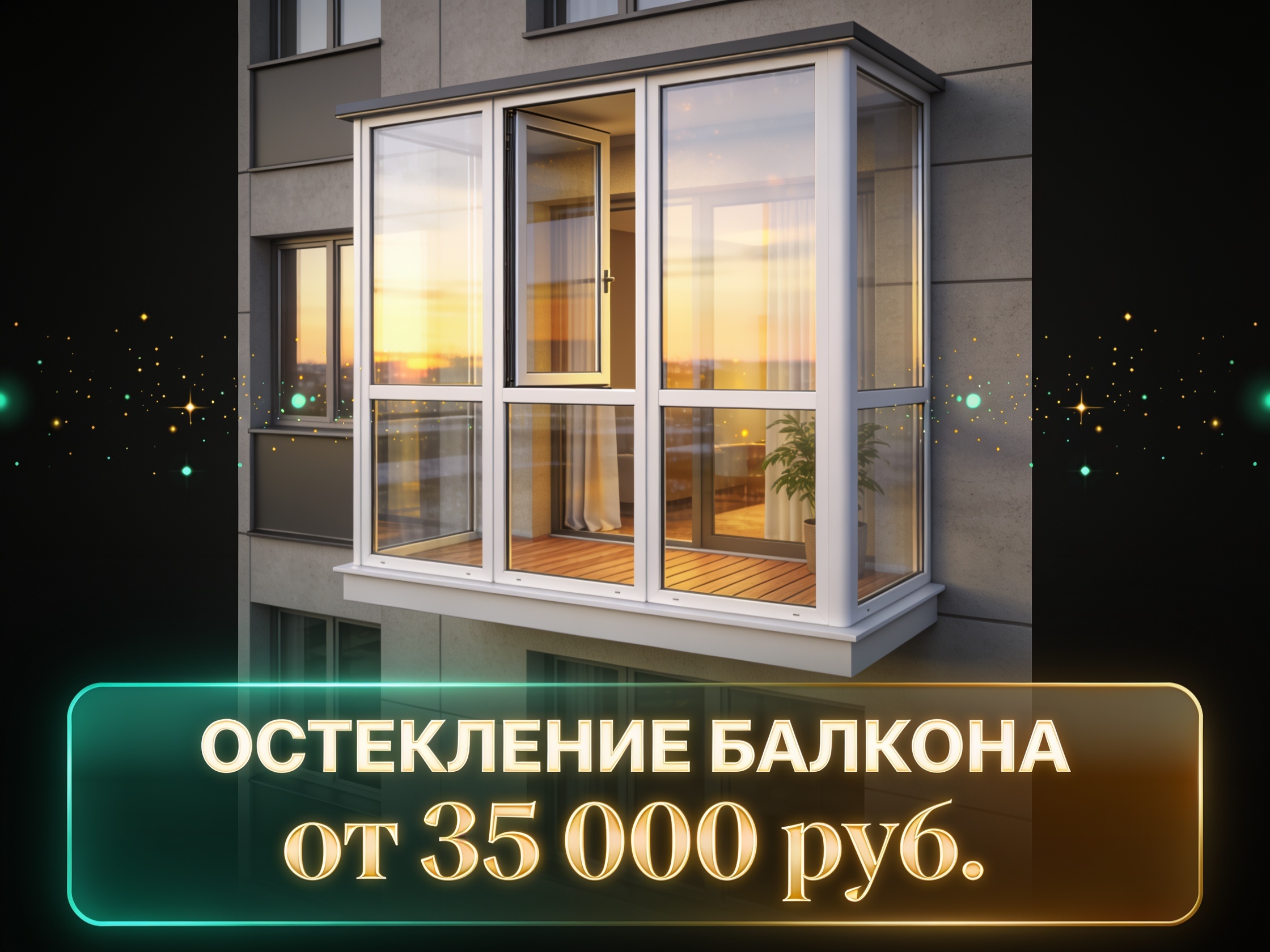 Остекление балкона